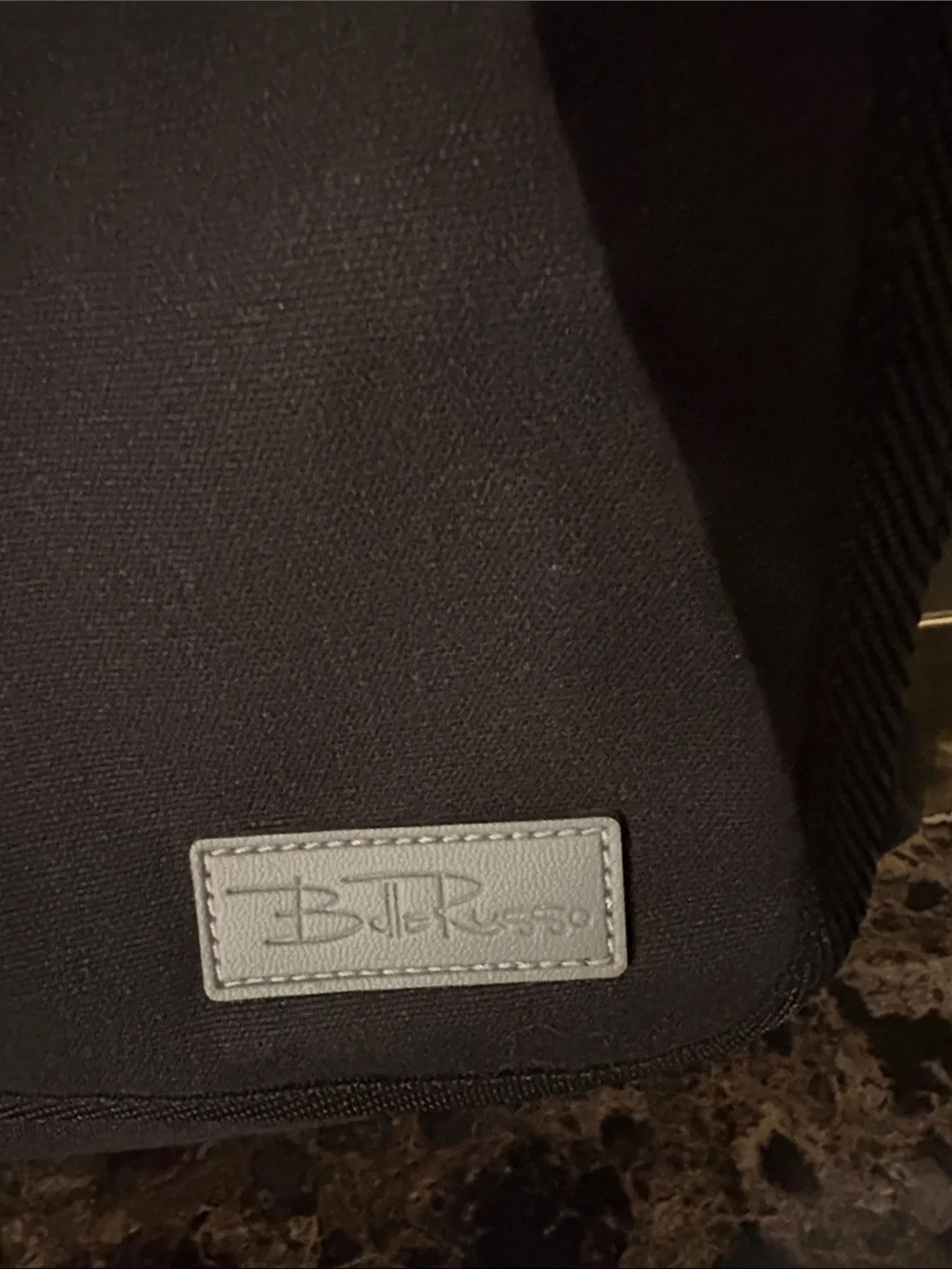 Men's Black Messenger Bag with Front Zip Pocket